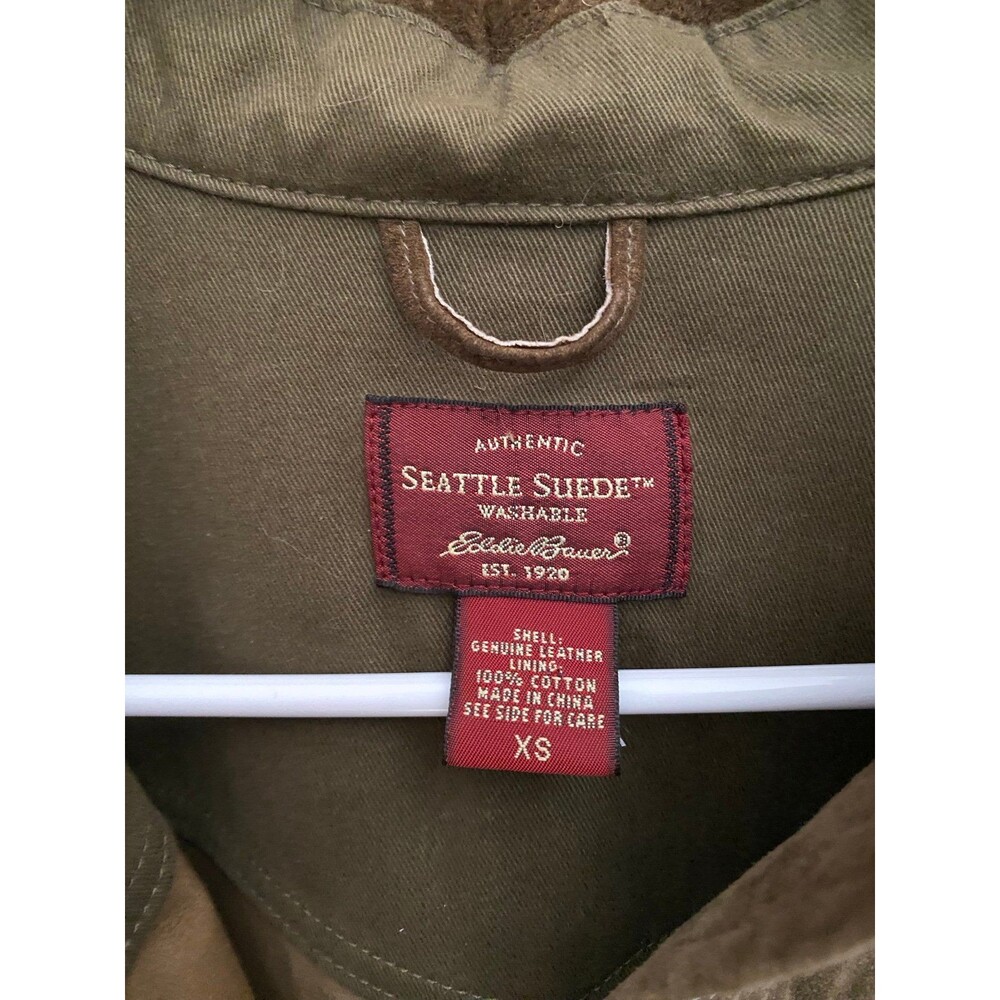 Vintage Eddie Bauer Seattle Suede Western Shirt Jacket Women’s XS Washable - Picture 3 of 10